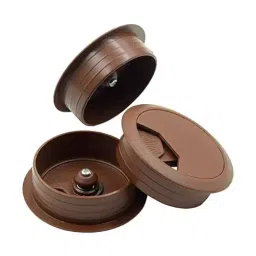 GENERIC Wire Organiser Manager Hard Plastic Brown (Pack of 3)-43
