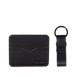 MAI SOLI Unisex Black Solid Leather Accessory Gift Set-image-42