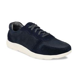 Delize Men Navy Blue Leather Sneakers-image-65