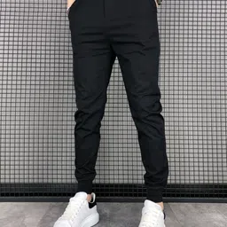 KPOP Men Urban Slim Slim Fit Mid-Rise Trousers-image-82