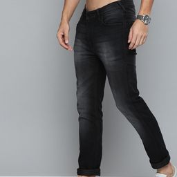 HERE&NOW Men Black Skinny Fit Mid-Rise Clean Look Stretchable Jeans-image-78