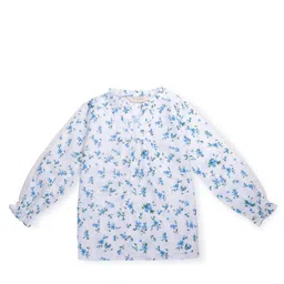 Gini and Jony Floral Printed Mandarin Collar Regular Cotton Top-image-84