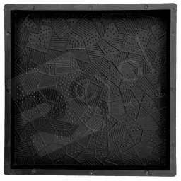 Reyal 12 x 12 Inch Black PVC Rubber Chequered Mirror Design Mould-picture-26