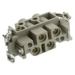 Harting Heavy Duty Connector Inserts / Modules HEAVY DUTY INSERT, RCPT, 4POS, 16MM2, 09380062711-3