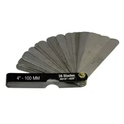 GENERIC Feeler Gauge with 26 Blades 4 inch (100 mm) Length and 0.0015 inch - 0.025 inch (0.03 -0.63 mm) Range, IN-L9ND-JI0A-4