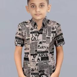 Crooxa Boys Slim Fit Printed Casual Shirt-image-3