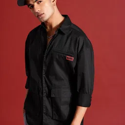 MARVEL STREET Relaxed Cotton Shirt-picture-15