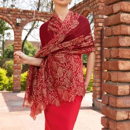 MODARTA Women Ethnic Motifs Woven Design Shawl-image-80