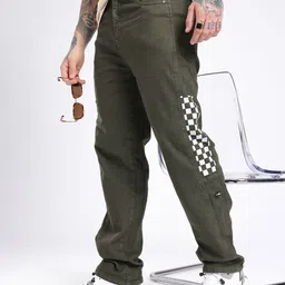 glitchez Men Relaxed Fit Printed Stretchable Jeans-image-58