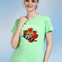 Moda Rapido Women Printed Bio Finish Applique T-shirt-picture-42