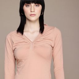 The Roadster Life Co. Shirt Collar Gathered Detailed Casual Top-image-27