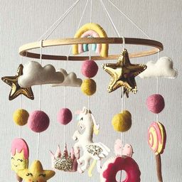 BABBLE WRAP Infants Hand Stitch Nursery Musical Cot Mobile Arm Battery Operated Music Box-15