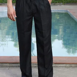 ROAR FOR GOOD Men Relaxed Straight Leg Pleated Trousers-picture-37