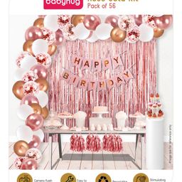 Babyhug Birthday Decor Kit Rose Gold - Pack Of 56-image-9