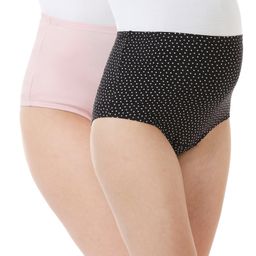 Bella Mama Cotton Elastane High Coverage Panty Pack of 2 (Color & Print May Vary)-picture-43