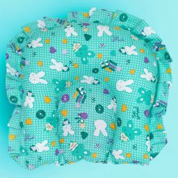 VOIDROP U Shape Cotton Soft Fabric with frill Design New Born Baby Head Shaping Pillow with Mustard Seeds/Baby Rai Pillow for 0-12 Months Green-10