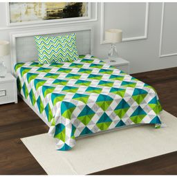 UniqChoice Pure Cotton Jaipuri Single bed sheet With 1 Pillow Cover-image-76