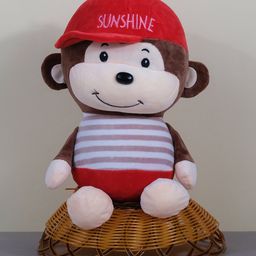 DukieKooky Kids Multicolor Monkey Soft Toy  With Red Cap Height 30 cm-16