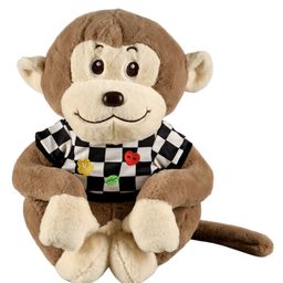 Natkhat Monkey with check Tee-Brown Height 45 cm-image-26