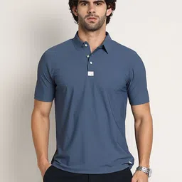Campus Sutra Men Polo Collar Applique T-shirt-image-43