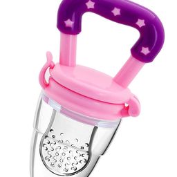 The Cheeky Kidzz Baby Spoon Feeding Bottle| Soft Silicone Fruit Shape Teether | Fruit Nibbler with Button Bib Aprons and Finger Toothbrush BPA Free image 3