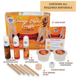 diy science DIYScience Orange Choco Truffle 2-in-1 Slime Making Kit - Multicolour image 3