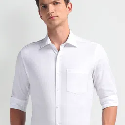 Arrow Men Solid Cotton Formal Shirt-picture-12