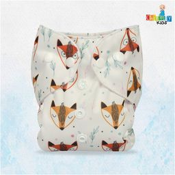 Chinmay Kids Printed Diapers Pack of 2 | Size Adjustable Baby Cloth Button Diaper - Washable/Reusable Nappies for Infants & Toddlers With Insert image 4