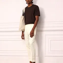 Mr Bowerbird Pure Linen Pleated Liberal fit Trousers With a Notepad-image-44