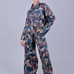 BLUEBIRD Printed Shirt & Palazzos Co-Ords-image-86