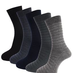 Dollar Socks Men Assorted Pack of 5 Self Design Cotton Full Length Socks-picture-52