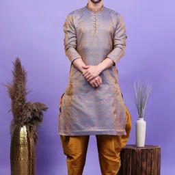 Sydney Heights Men Regular Thread Work Kurta with Patiala-picture-25