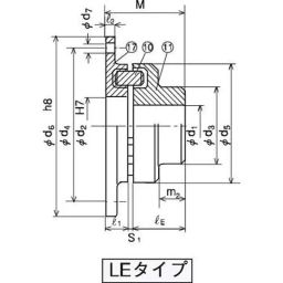 Mitsuboshi Nomex LE Type Chan Coupling Overall Length 73 mm, Max Torque 186 Nm, 7000 RPM, Nor-Mex LE97-144-image-72