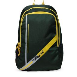 F Gear Unisex Green & Yellow Brand Logo Contrast Detail Backpacks-79