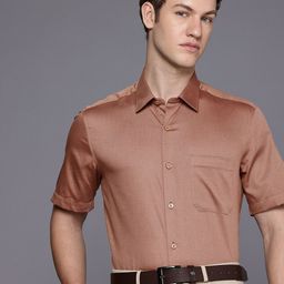 Louis Philippe Pure Cotton Self Design Geometric Classic Fit Formal Shirt-picture-24