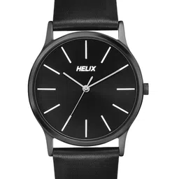 Helix Men Brass Dial & Leather Straps Analogue Watch-47