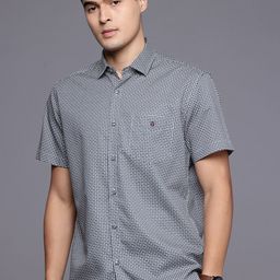 Louis Philippe Sport Slim Fit Geometric Printed Casual Shirt-image-81