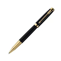 Parker AMBIENT Gold Plated Lacque Black GT Roller Ball Pen (Blue), 8901198631200-image-18