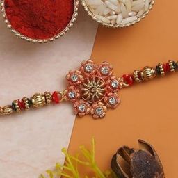 Nutts Designer Rakhi With Pooja Plate Roli Chawal & Rakhi Gifts Set-image-22