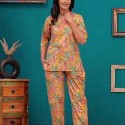 FEMARY Printed Pure Cotton Night suit-picture-27