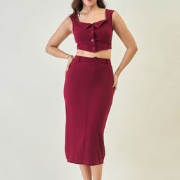 aayu Square Neck Top With Skirt-picture-10