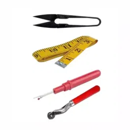 EASYSEW Thread Cutter, Tracing Wheel, Measuring Tape, Seam Ripper Sewing Kit (Pack of 4), E-COMBO4-picture-2
