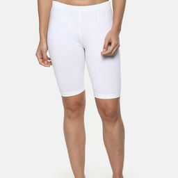 Leading Lady Women White Solid Lounge Shorts c-short-image-20