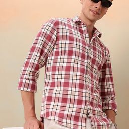Mast & Harbour Men Standard Checked Casual Shirt-image-62