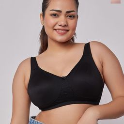 Maashie Pack of 2 Seamless Double Layered Concealed Cups Non Padded Lace Tshirt Bra-image-46
