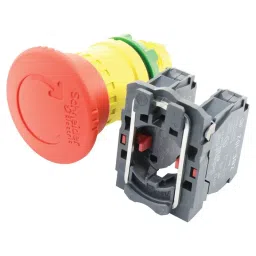 SCHNEIDER ELECTRIC Emergency Stop Switches / E Stop EMERGENCY STOP SW, DPST-NC, 6A, 120VAC, XB5AS8444-35