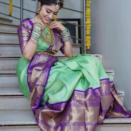 KALINI Woven Design ZariBanarasi Saree-image-91