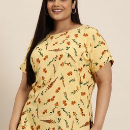 Sztori Plus Size Floral Print Top-19