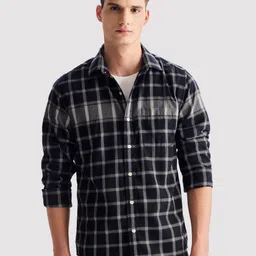Red Flame Men Opaque Checked Casual Shirt-image-65