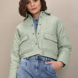 U.S. Polo Assn. Women Green Quilted Jacket-45
